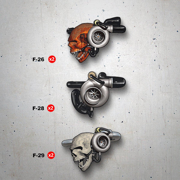 Autocollants: Turbine Crâne