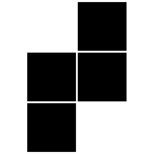 Stickers muraux: Tetris - Pièces S et Z