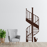 Stickers muraux: escalier en colimaçon 4