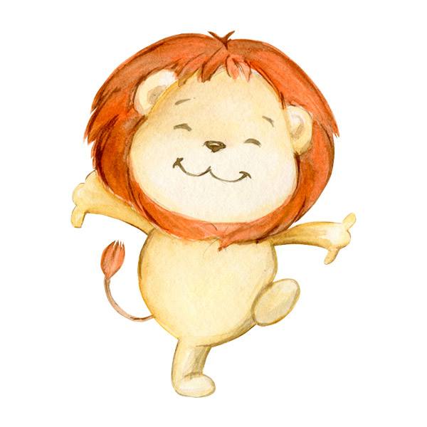 Stickers pour enfants: Lion souriant