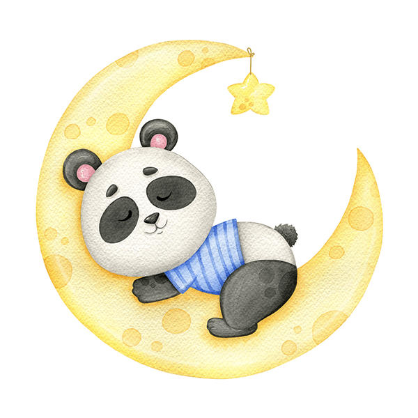 Stickers pour enfants: Le anda dort sur la lune