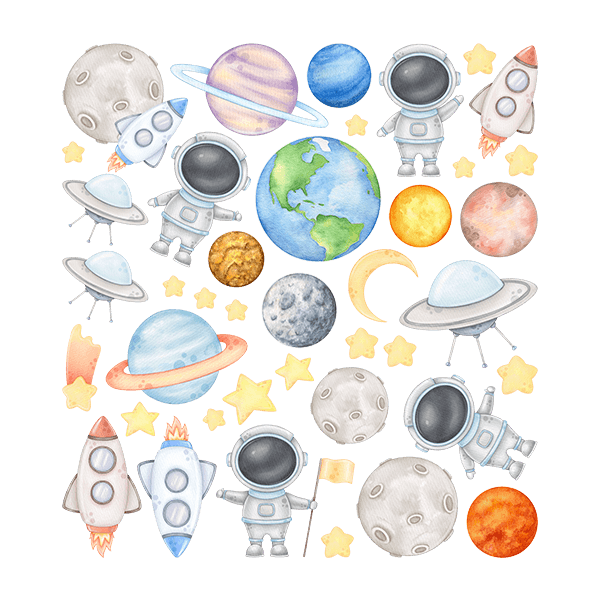 Stickers pour enfants: Kit d'espace