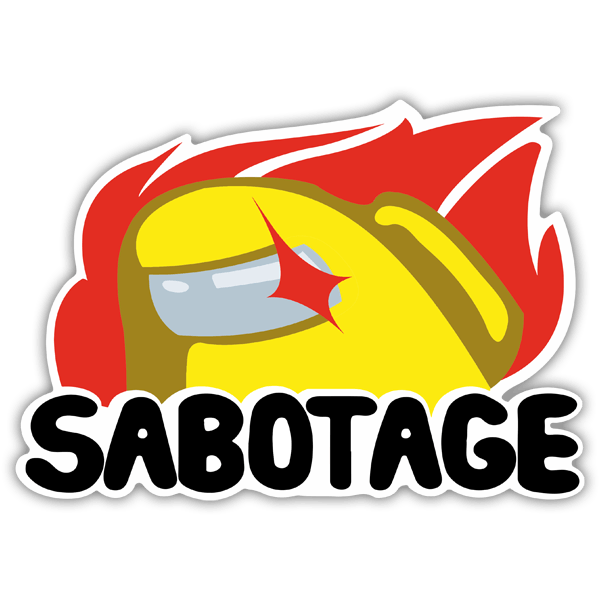 Autocollants: Among Us Sabotage Jaune