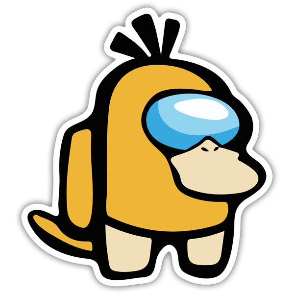 Autocollants: Among Us Psyduck Pokemon