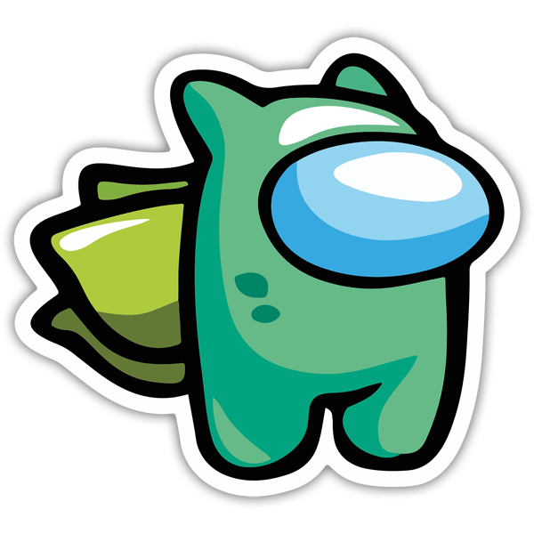 Autocollants: Among Us Bulbasaur Pokemon