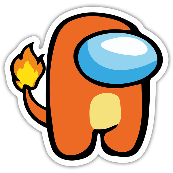 Autocollants: Among Us Charmander Pokemon