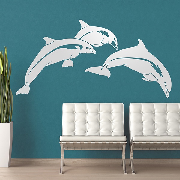 Stickers muraux: Dauphins heureux