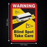 Autocollants: Warning, Blind Spot Take Care Bus 3