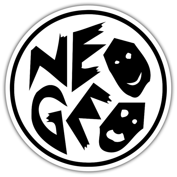 Autocollants: Neo-Geo Faces Black and White