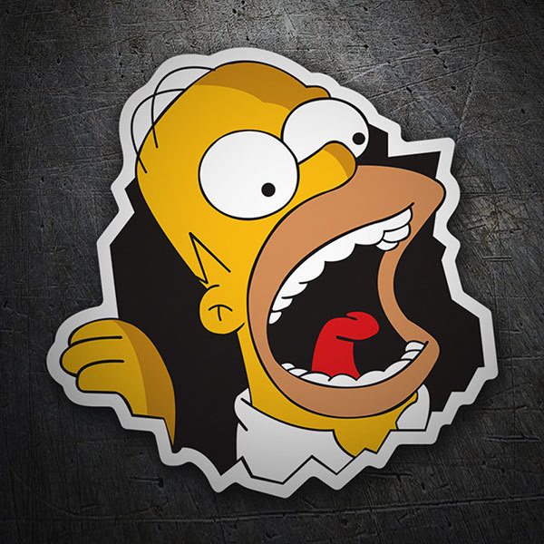 Autocollant Homer mange des murs