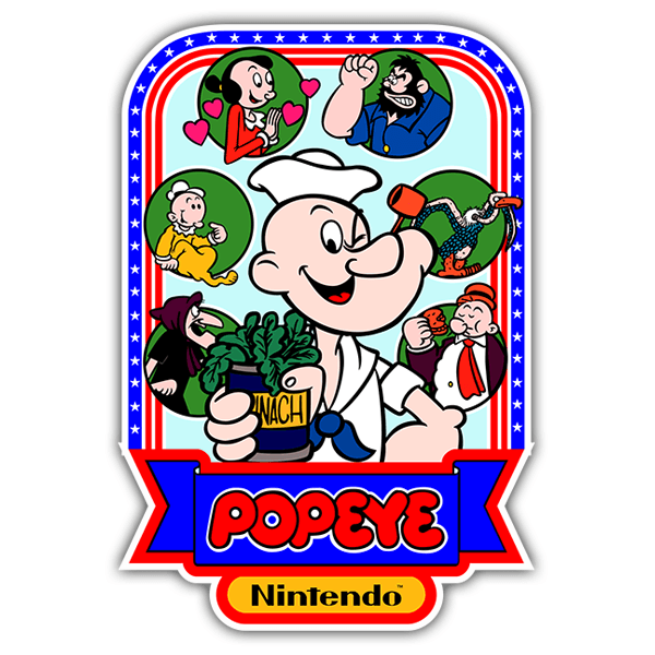 Autocollants: Popeye Jeu vidéo