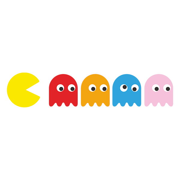 Autocollants: Pac-Man et les Fantômes