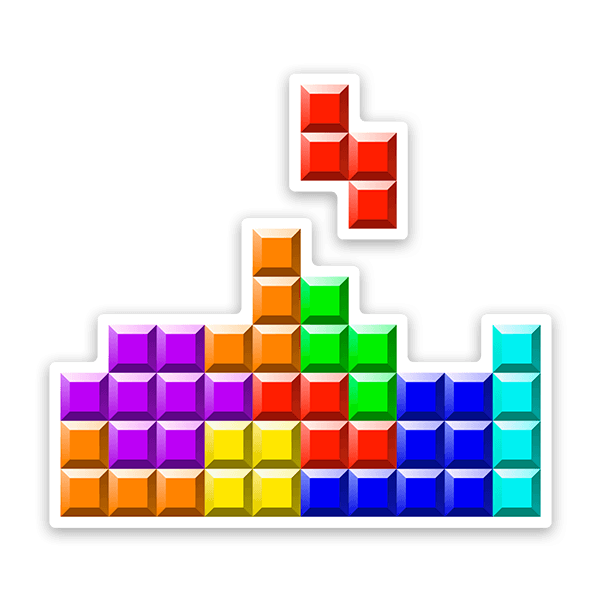 Autocollants: Tetris Bloc de Pièces