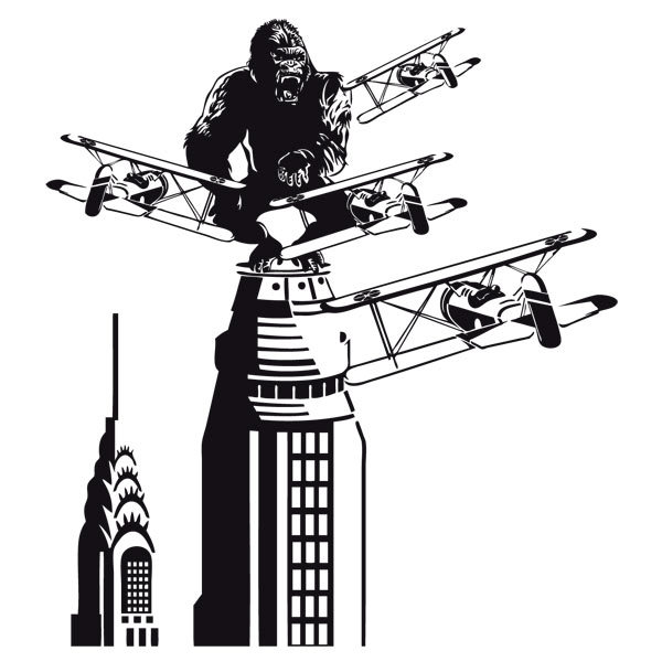 Stickers muraux: King Kong à New York