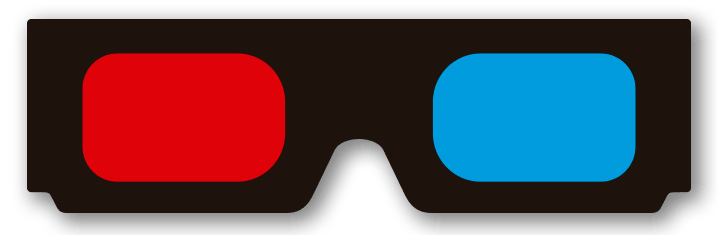 Autocollants: Lunettes 3D