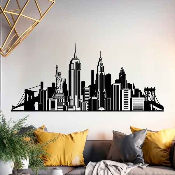 Stickers muraux: Icons Skyline NYC