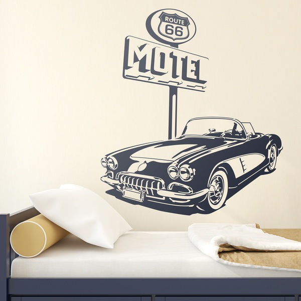 Stickers muraux: Chevrolet Corvette Route 66