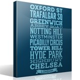 Stickers muraux: Rues typographiques de Londres 7