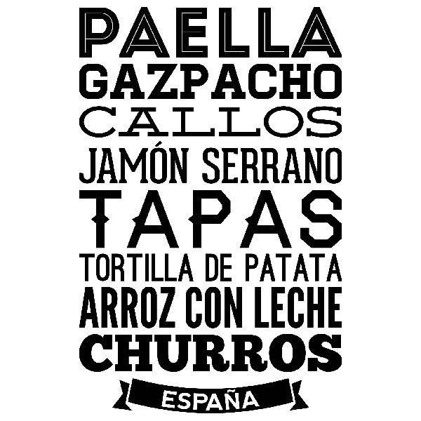 Stickers muraux: Gastronomie de l Espagne