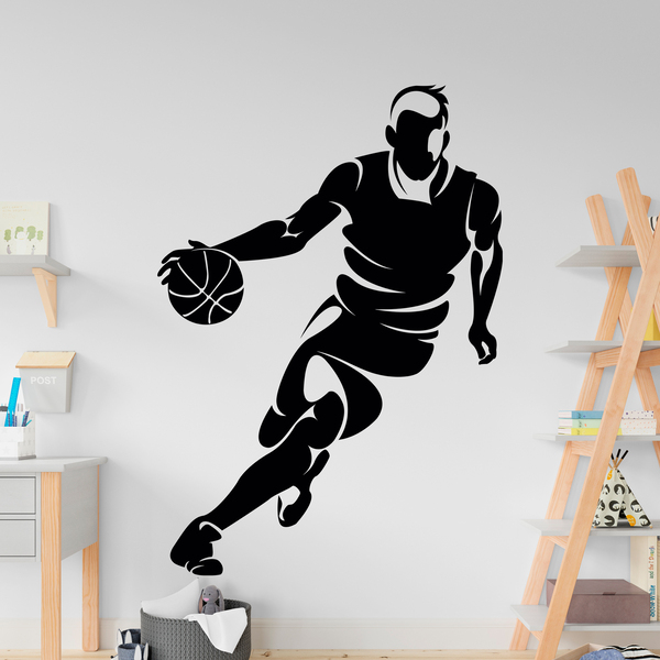 Stickers muraux: Basketteur dribblant
