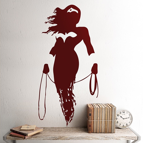 Stickers muraux: Silhouette de Wonder Woman 