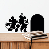 Stickers muraux: Plinthe de trou de Mickey et de Minnie 2