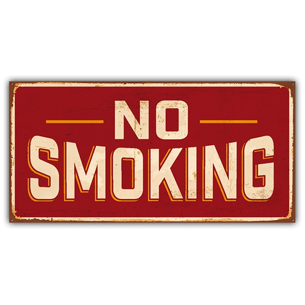 Stickers muraux: Signe retro No smoking