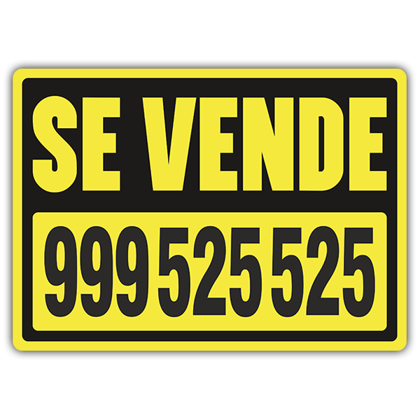 Stickers muraux: À Vendre Jaune