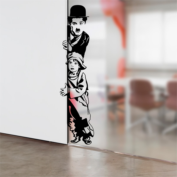 Stickers muraux: Chaplin The Kid