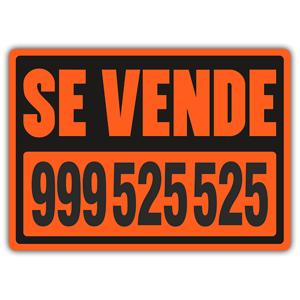 Stickers muraux: À Vendre Orange