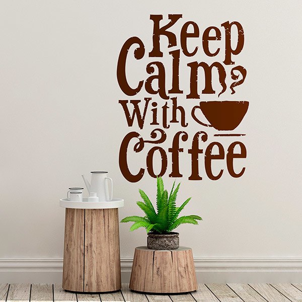 Stickers muraux: Keep Calm with Coffee