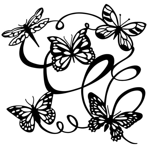 Stickers muraux: Des papillons qui voltigent