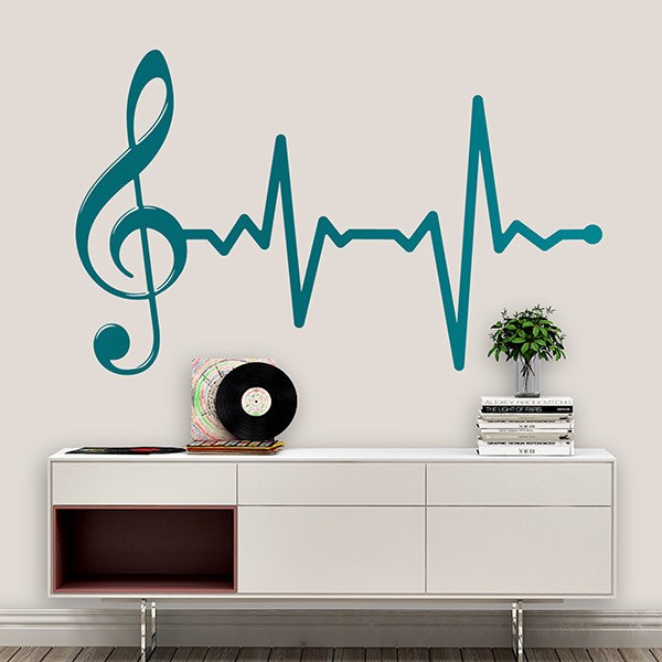 Stickers muraux: Cardiogramme musical