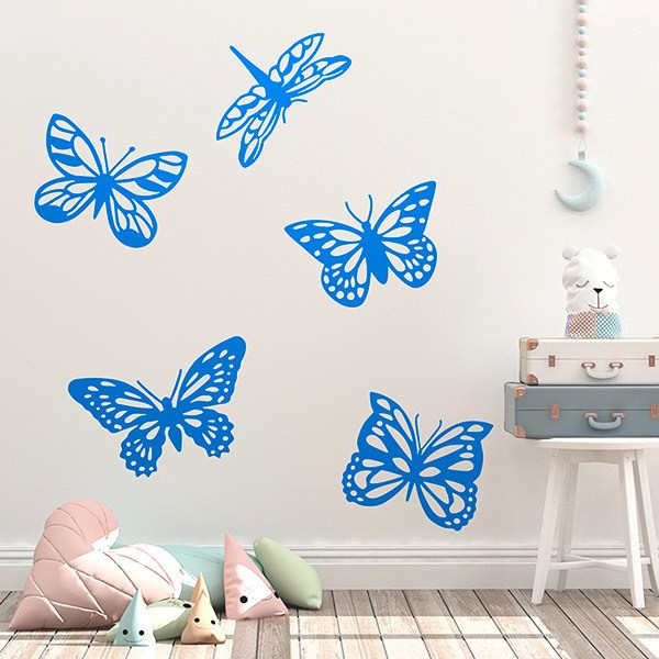 Sticker mural Kit papillons tropicaux