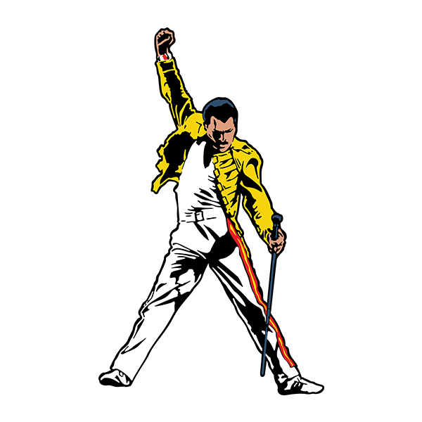 Stickers muraux: Freddie Mercury en concert