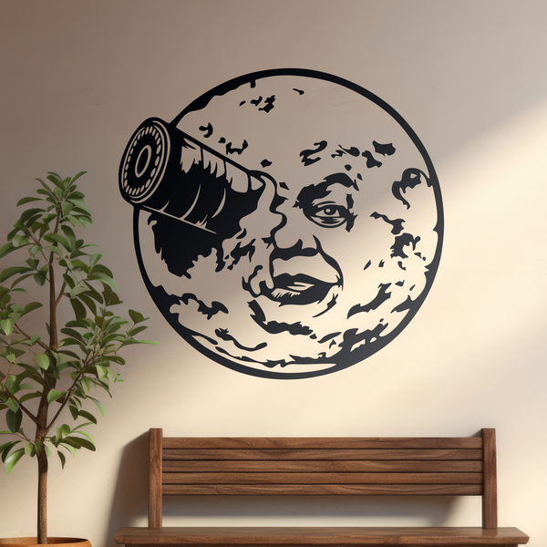 Stickers muraux: Le voyage de Jules Verne sur la Lune