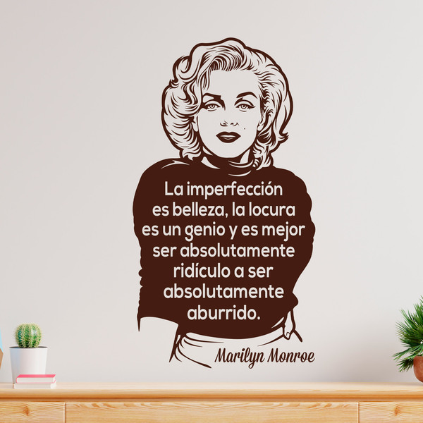 Stickers muraux: La imperfección es belleza... Marilyn Monroe