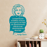 Stickers muraux: La imperfección es belleza... Marilyn Monroe 3