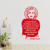 Stickers muraux: La imperfección es belleza... Marilyn Monroe 4