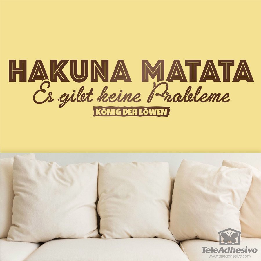Stickers muraux: Hakuna Matata en allemand
