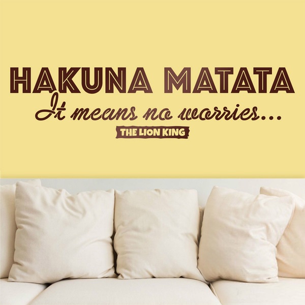 Stickers muraux: Anglais Hakuna Matata
