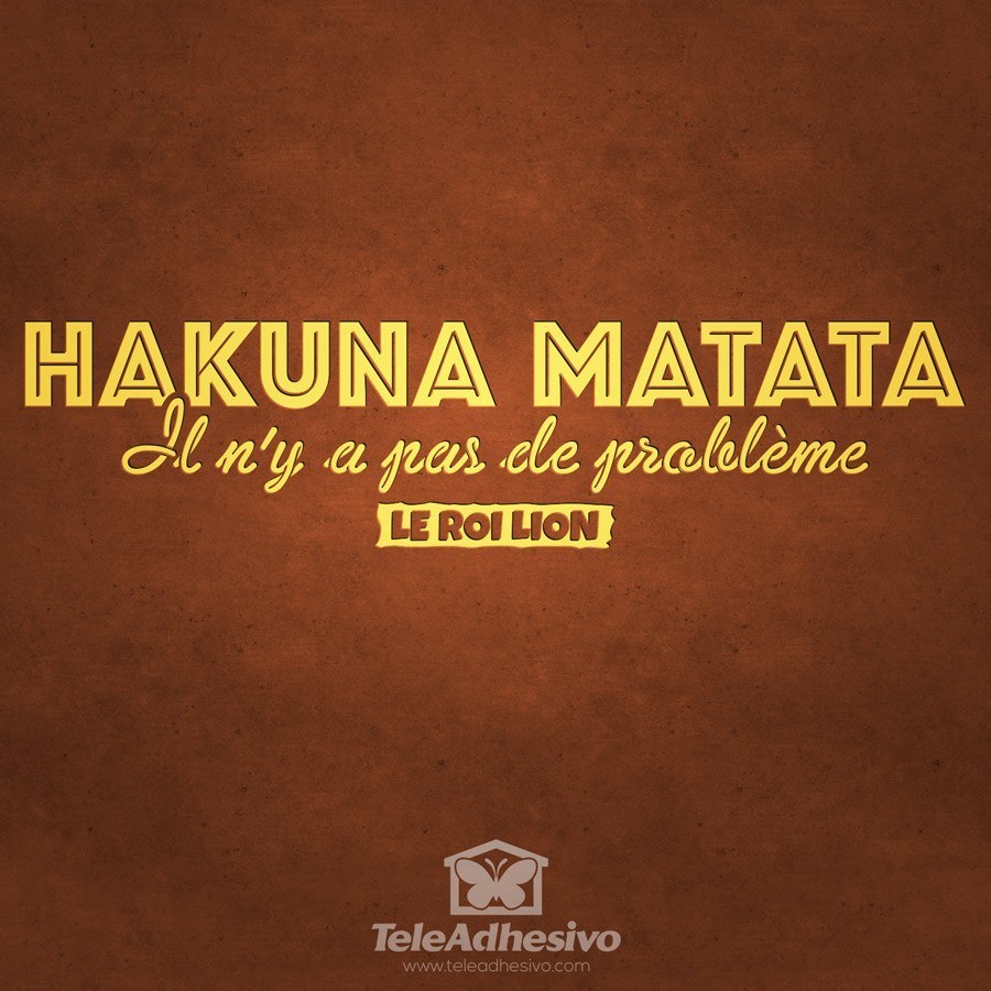 Stickers muraux: Hakuna Matata, Le Roi Lion