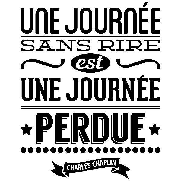 Stickers muraux Une journée sans rire est une journée perdue