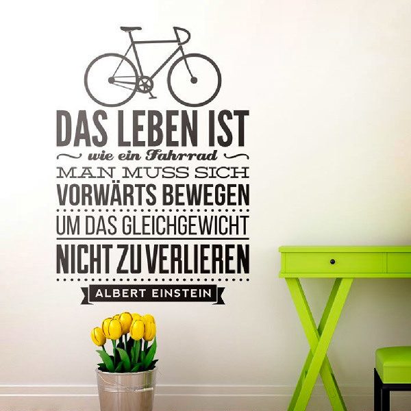 Stickers muraux: Das leben ist wie ein fahrrad
