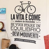 Stickers muraux: La vita è come andare in bicicleta 2