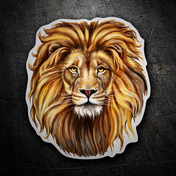 Autocollants: Tête d'un lion