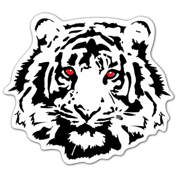 Autocollants: Yeux rouges de tigre