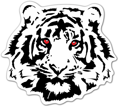Autocollants: Yeux rouges de tigre