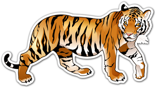 Autocollants: Tigre de Sibérie