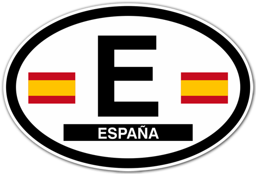 Autocollants: Espagne ovale E